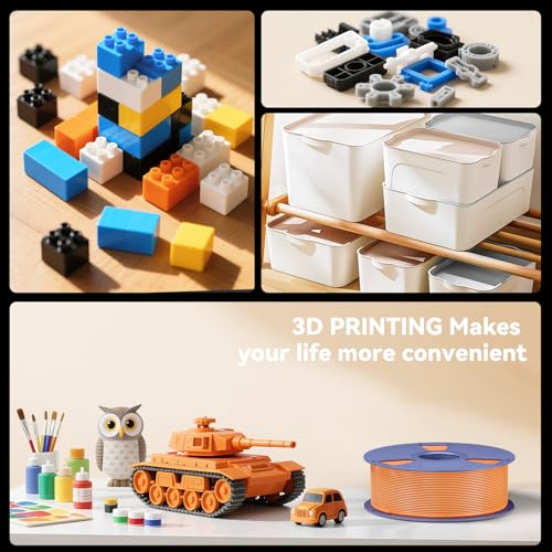 3D Printer Filament, ABS Filament 1.75mm, High Strength and Toughness, Dimensional Accuracy +/- 0.02mm, 1kg(2.2lbs) 3D Printing Filament (Gold)