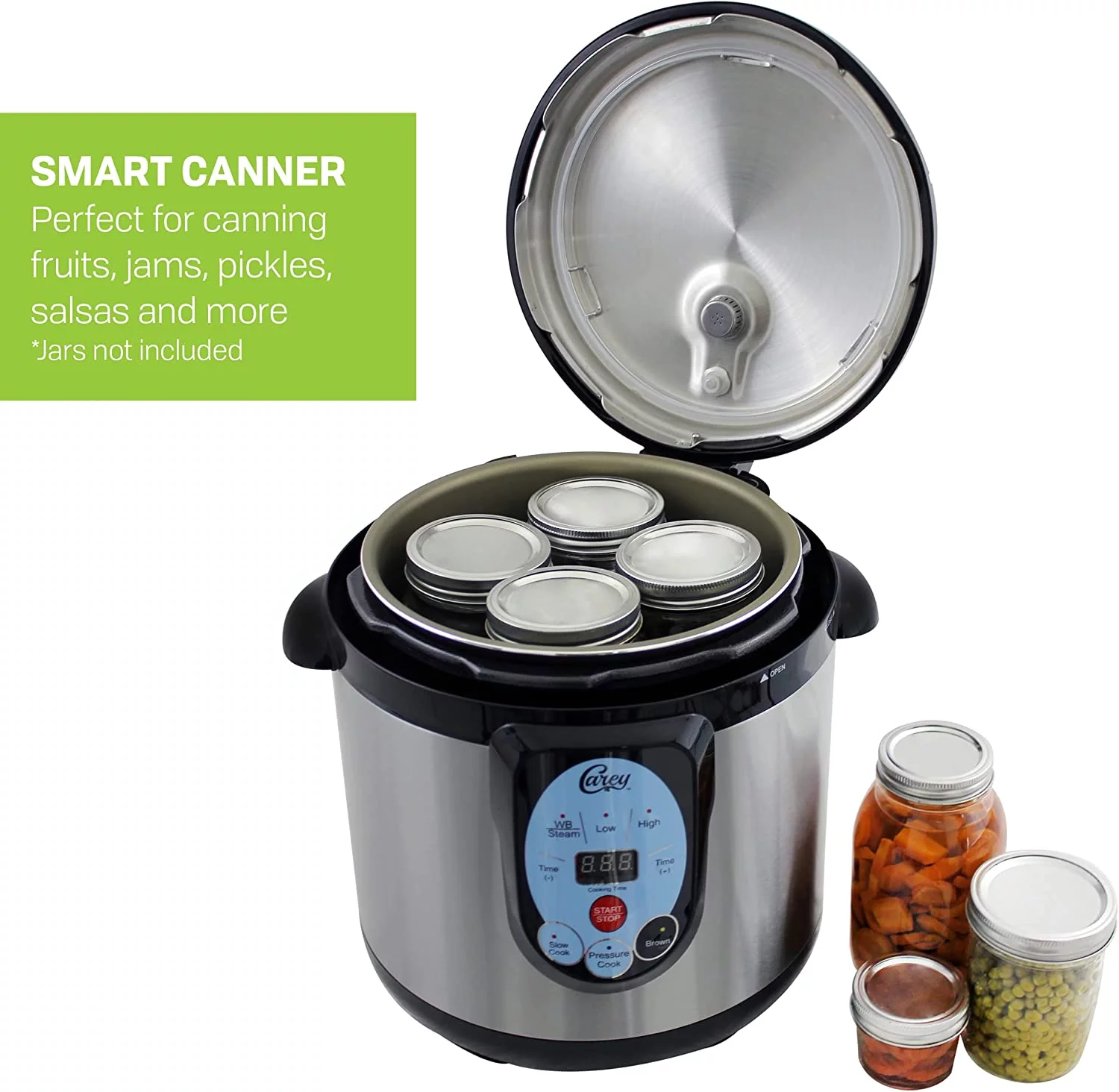 CAREY DPC-9SS Smart Electric Pressure Cooker and Canner  Stainless Steel  9.5 Qt