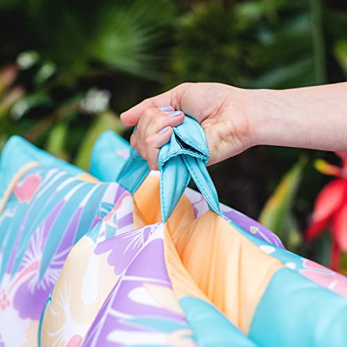 Big Joe Kona Hammock No Inflation Needed Pool Lounger with Headrest, Quick Draining Fabric, 4 feet Big