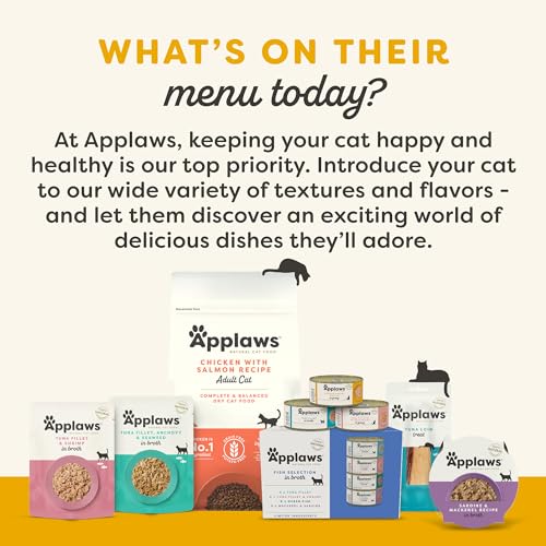 Applaws Natural Wet Cat Food in Gravy, Limited and Natural Ingredients, High Protein with No Artificial Additives, Fish Selection in Gravy (24 x 2.47oz Cans)