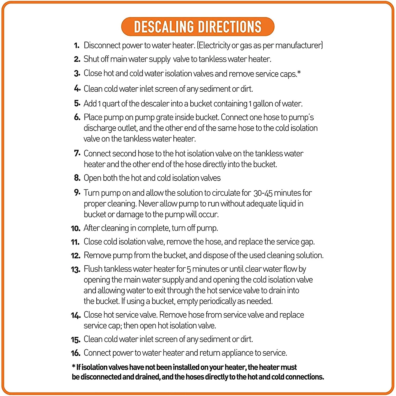 Chromex Tankless Water Heater Descaler, Kit + 128 fl oz Solution