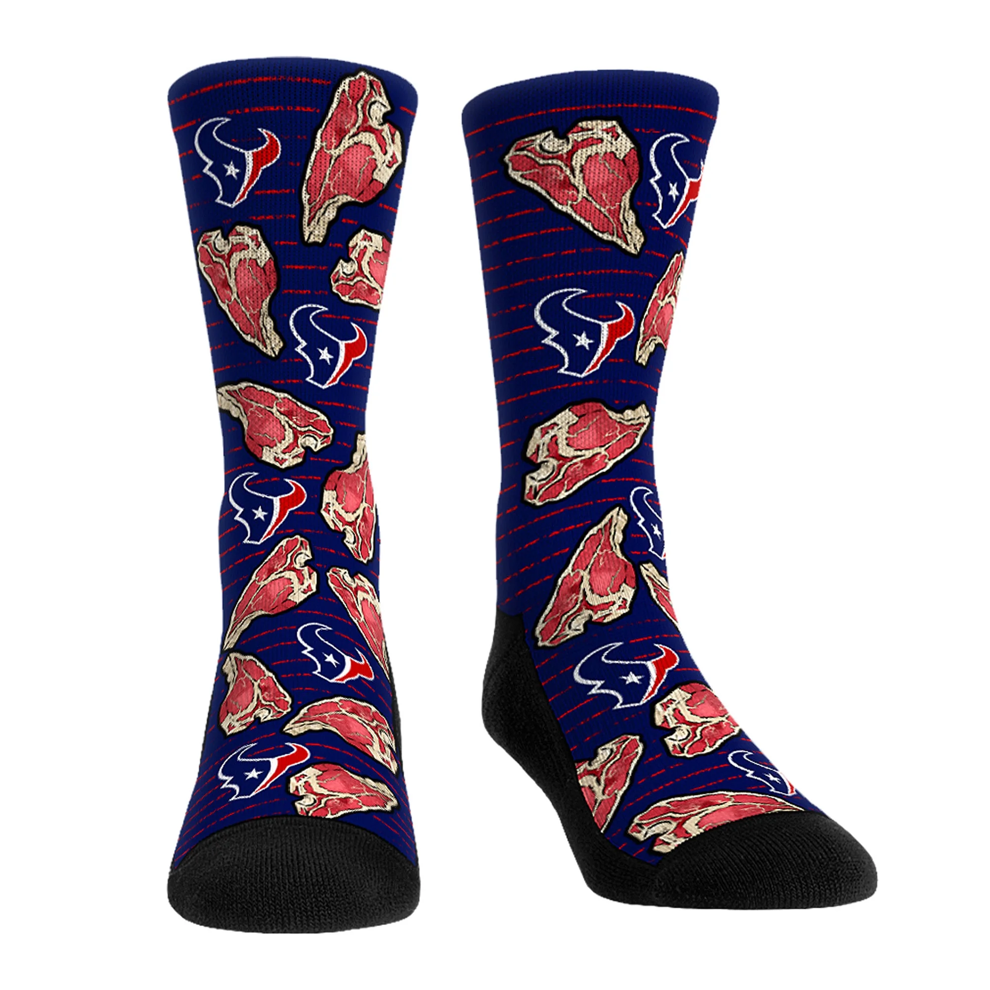 Men's Rock Em Socks  Houston Texans Steak Underwear and Crew Socks Combo Pack