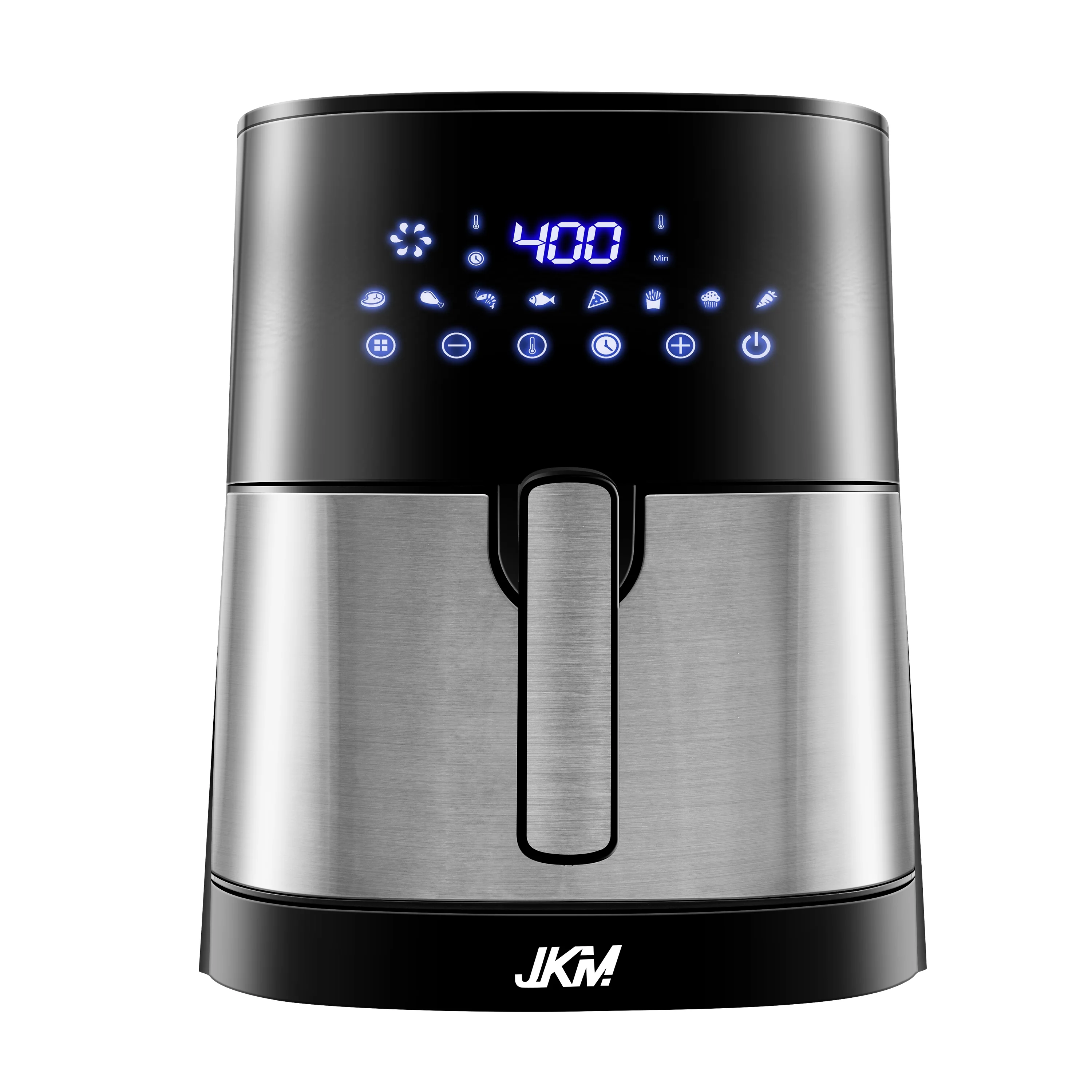 JKM Air Fryer 6.7 Quart, Digital Oilless Frying Cooker, Auto Shut Off, Stainless Steel, 8 Preset Programs