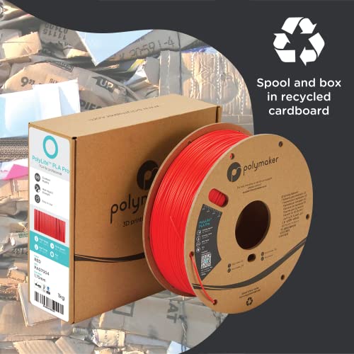 Polymaker PLA PRO Filament 1.75mm 1kg, Tough & High Rigidity White 3D Printing Filament, PolyLite PLA PRO 3D Printer Filament 1.75mm, Print with Most 3D Printers
