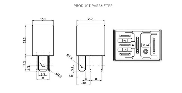 2 PCS Car 5-pin Relay,Multi-Purpose Automotive Relay Heavy Duty Standard Relay for Car Motor,12V/24V 30A Multi-Function Start Relay,Universal Accessories for Most Cars (Black)