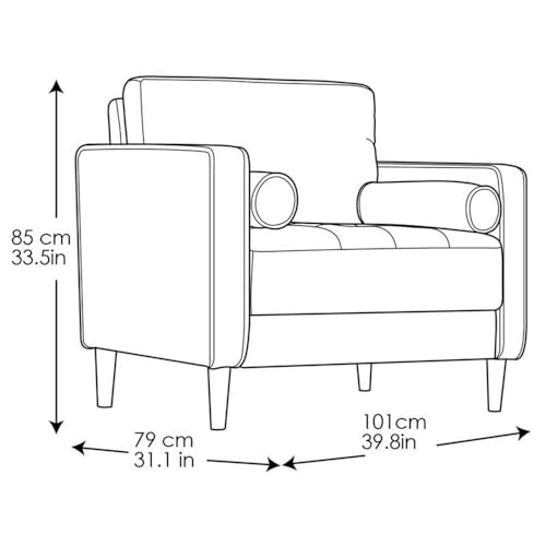 Lifestyle Solutions Lexington Armchair, Navy Blue