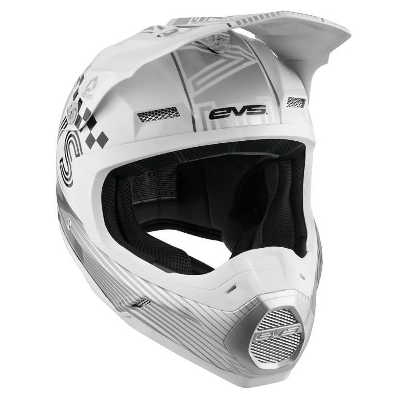 Evs Sports Unisex-Adult T5 Torino Off Road Full Face Motorcycle Helmet (White, Large) H20T5T-WH-L