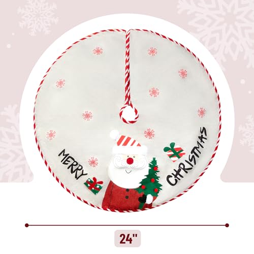 Mr. Pen- Christmas Tree Skirt 48 inches, Knitted Christmas Skirt Tree, Xmas Tree Skirt