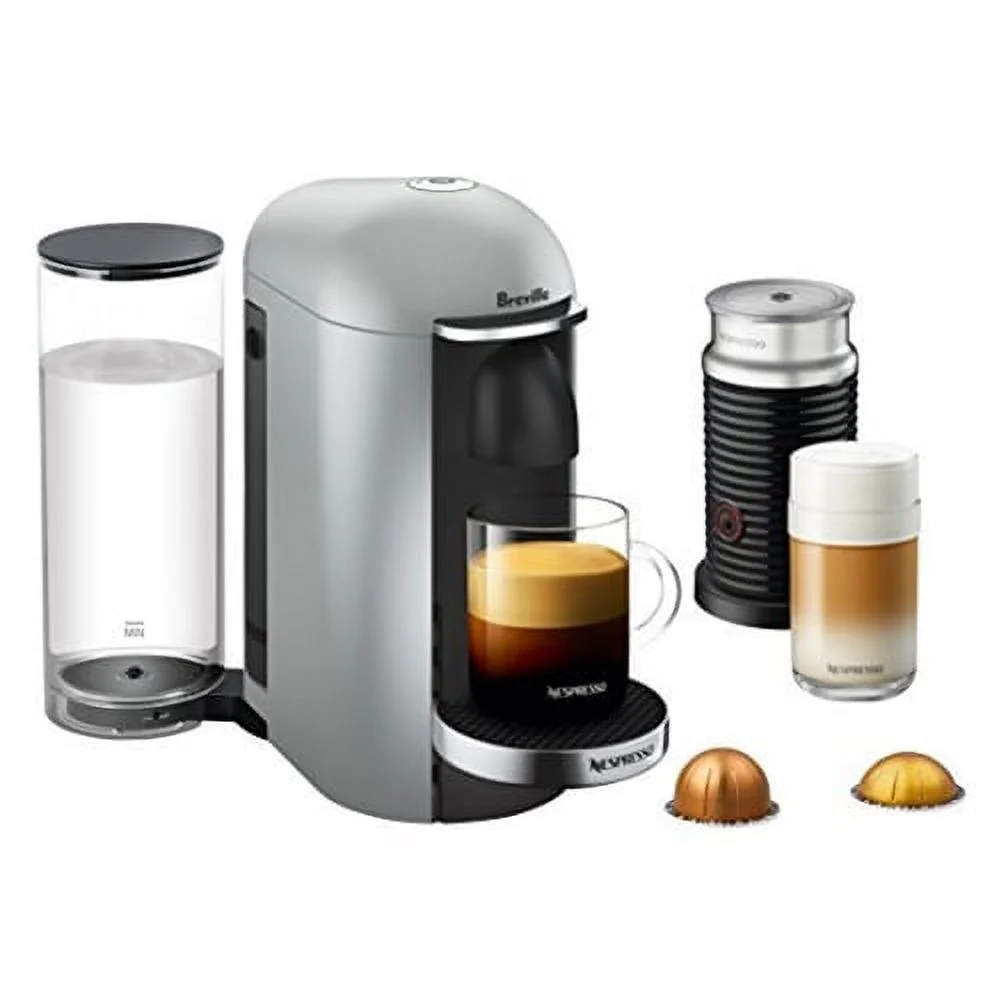 Restored Nespresso VertuoPlus Deluxe Coffee & Espresso Maker + Aeroccino (Refurbished)