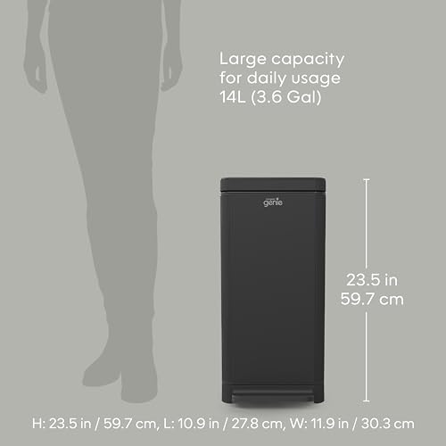 Compost Genie Kitchen Compost Bin, White Stainless-Steel Large