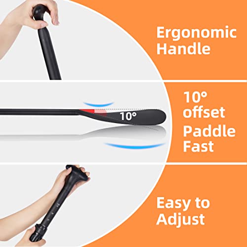 LEDONNE SUP Paddle 4-Piece Adjustable Kayak Paddle Floating Lightweight Paddle Board Oar with Aluminum Alloy Shaft and 2 Nylon Blades Best Price Based on Our 3 Million Sets Per Year 500 bought monthly