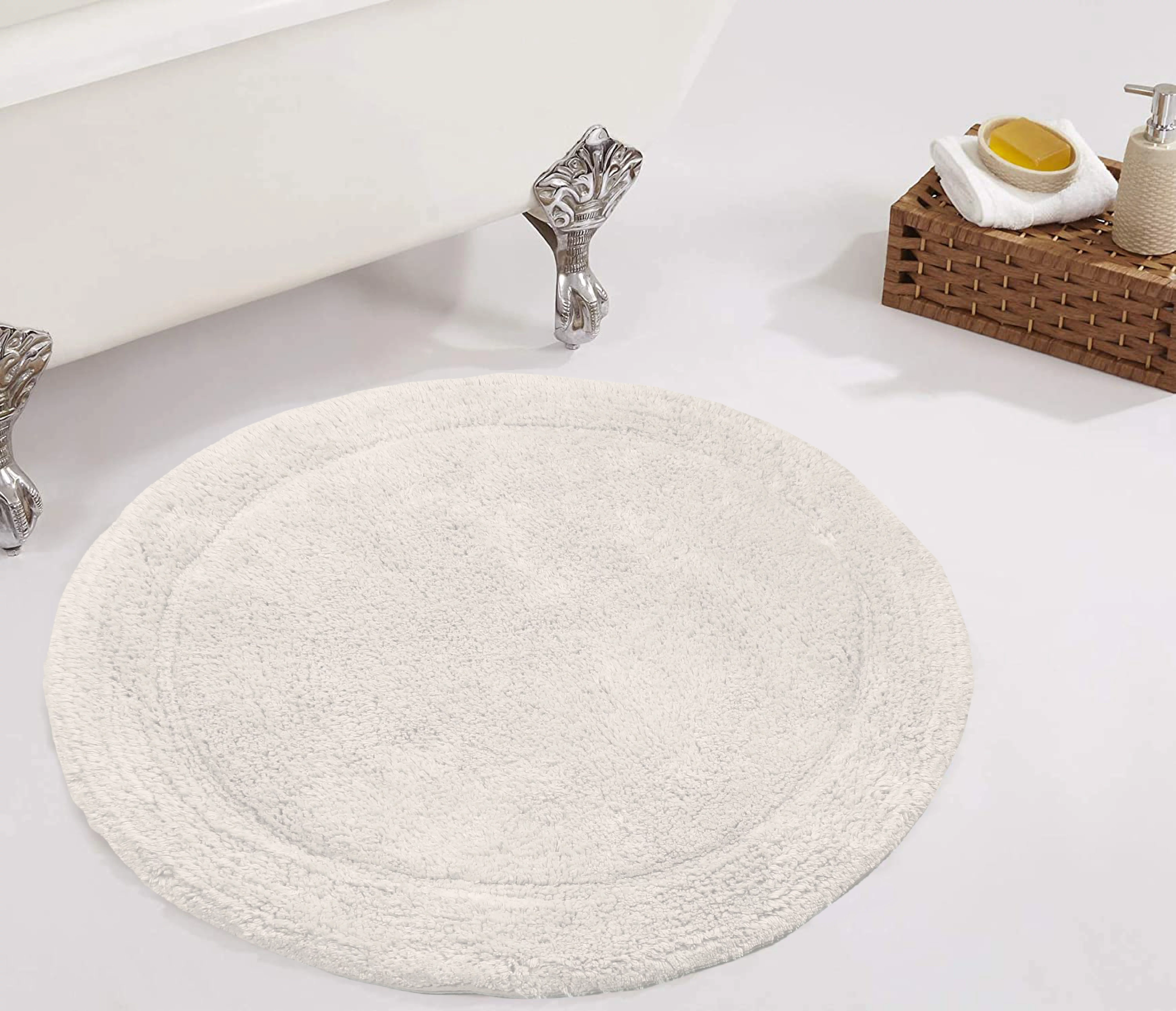 Home Weavers Waterford Collection 100% Cotton Tufted Bath Rug, Extra Soft and Absorbent Bath Rugs, Non-Slip Bath Mats, Machine Washable Bath Mats for Bathroom, 30