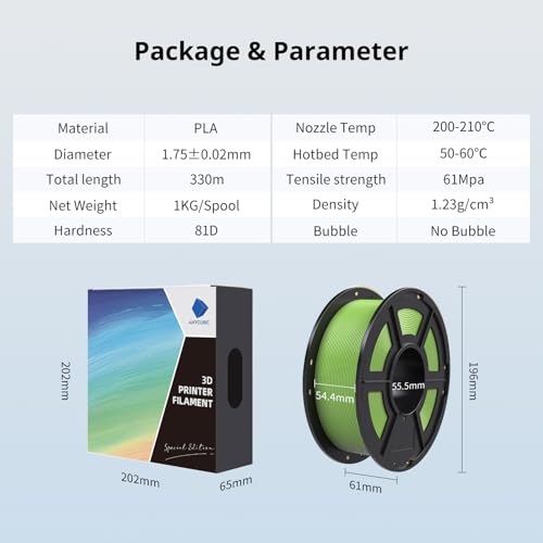 ANYCUBIC PLA+ 3D Printer Filament Bundle, PLA Plus 1.75mm Dimensional Accuracy +/- 0.02mm, Fit Most FDM 3D Printers, 1KG Spool, 2KG Gray+Gray