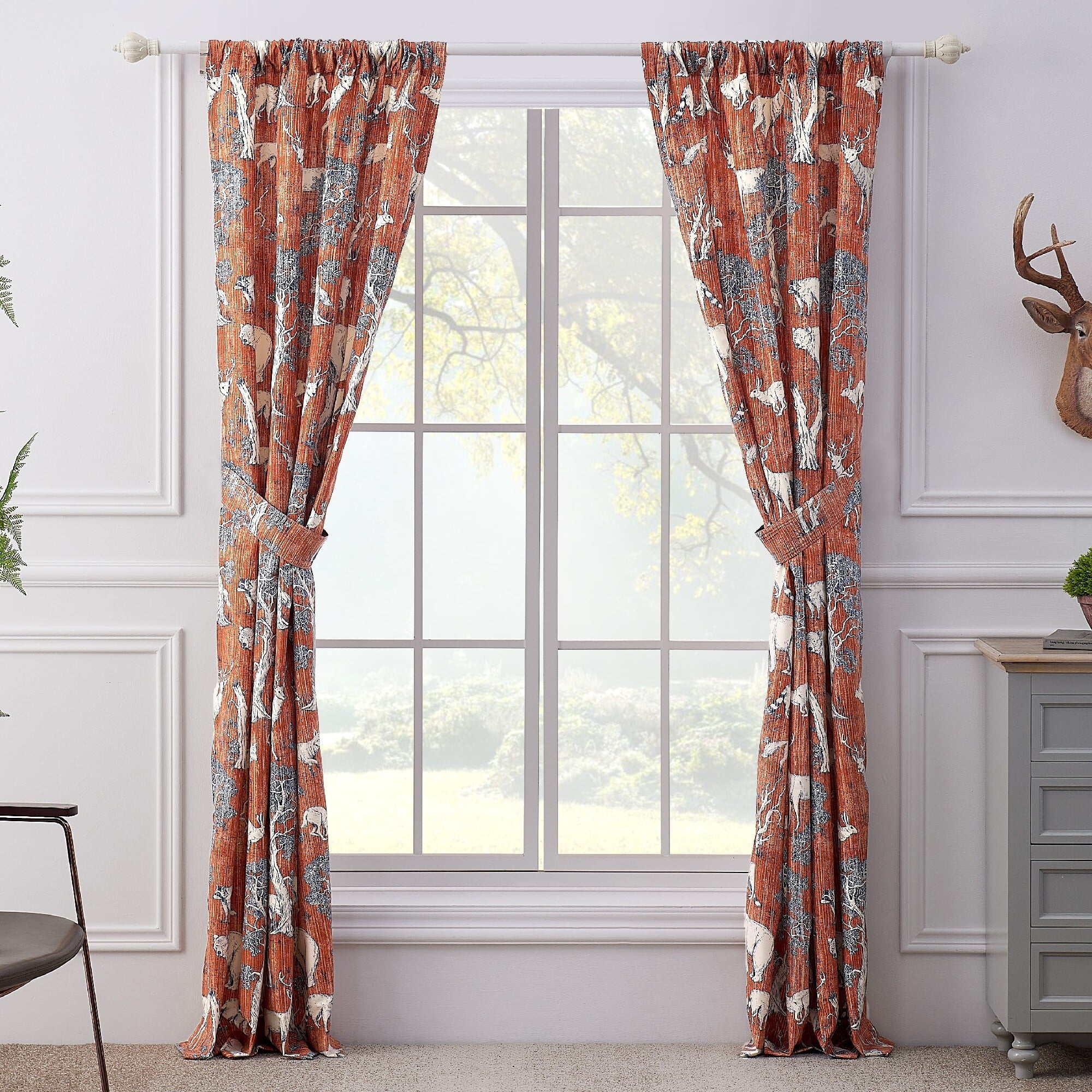 Barefoot Bungalow  Menagerie Curtain Panels (Set of 2) - 84 x 84 inches