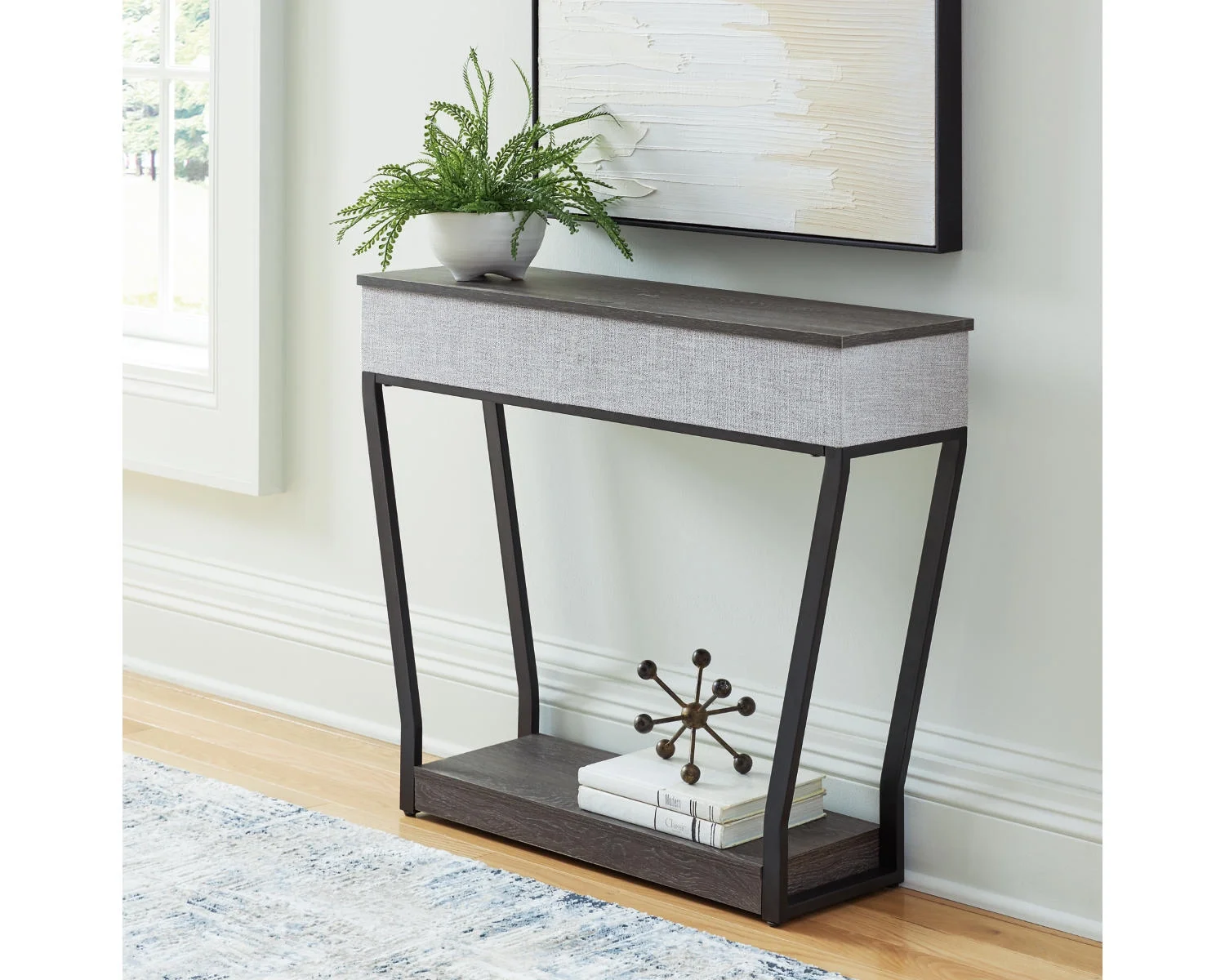 Signature Design by Ashley Sethlen Console Sofa Table, Gray & Black