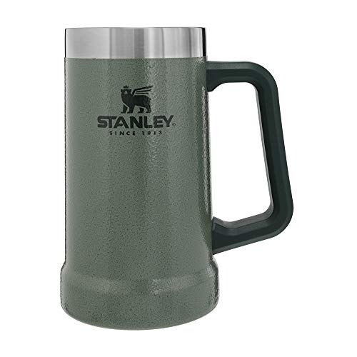 Stanley Stay-Chill Beer Stein 24 oz | Heavy Duty Big Grip Handle | Beer Tumbler Drink Cup, Holds 2 Cans | Insulated Stainless Steel Party Mug | BPA-Free | Azure
