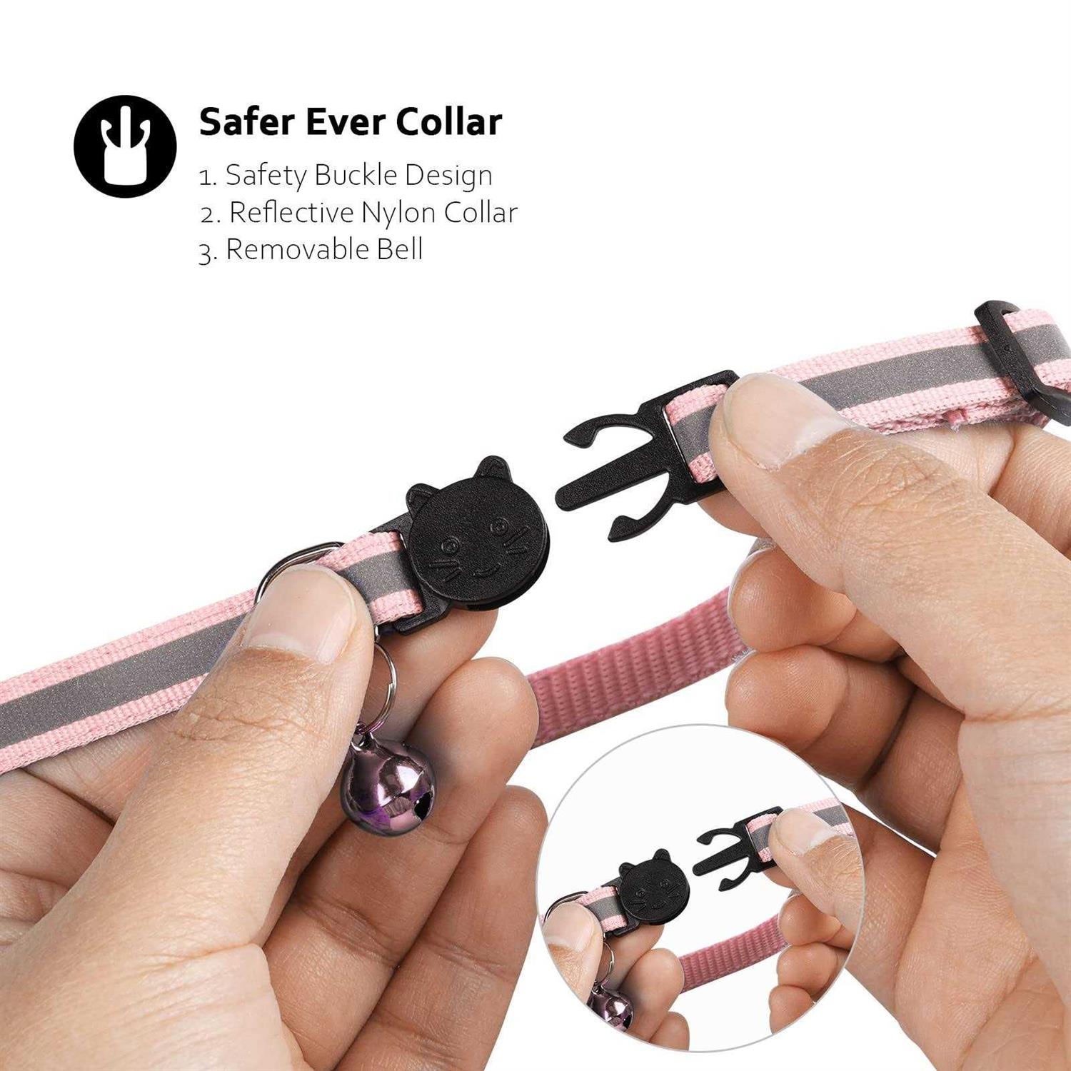 Airtag Cat Collar with Breakaway Bell Reflective Strap with Air Tag Case for Cat Kitten - Pet Supplies online store