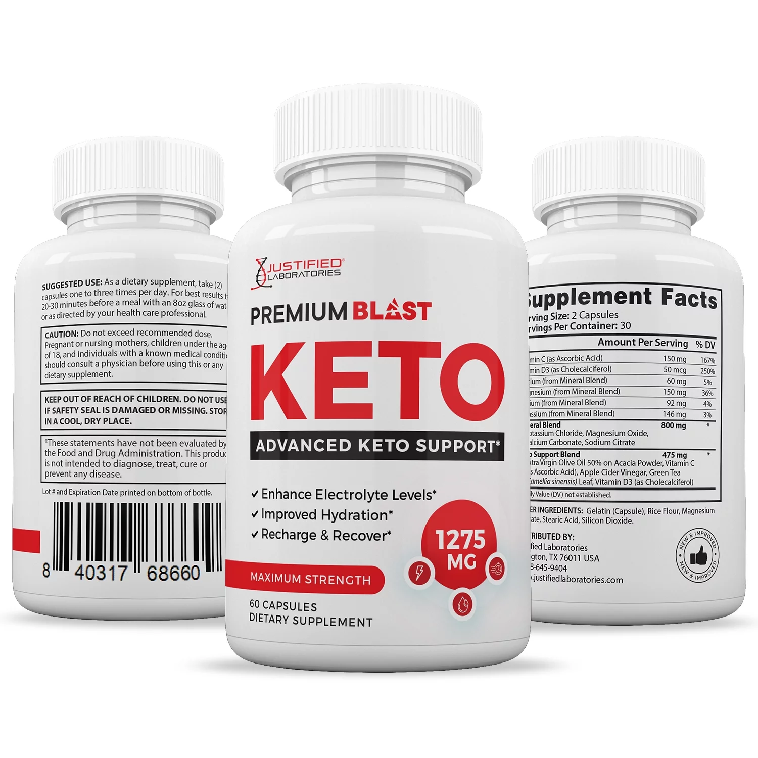 Premium Blast Keto ACV Gummies 1000mg & Keto ACV Pills 1275MG Bundle