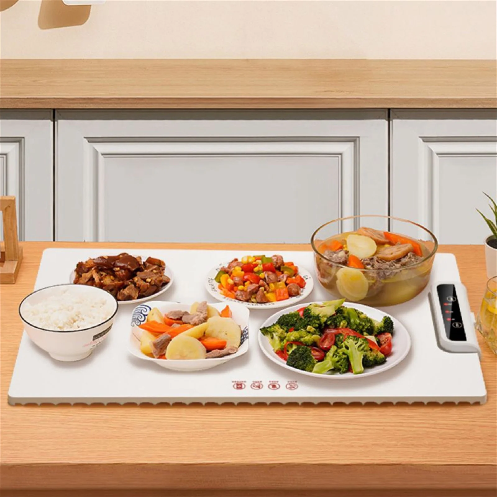 STAOEDU Electric Warming Tray With Adjustable Temperature, Upgrade Electric Heating Tray, Foldable Food Warmer Fast Heating, Electric Warming Hot Plate Trays