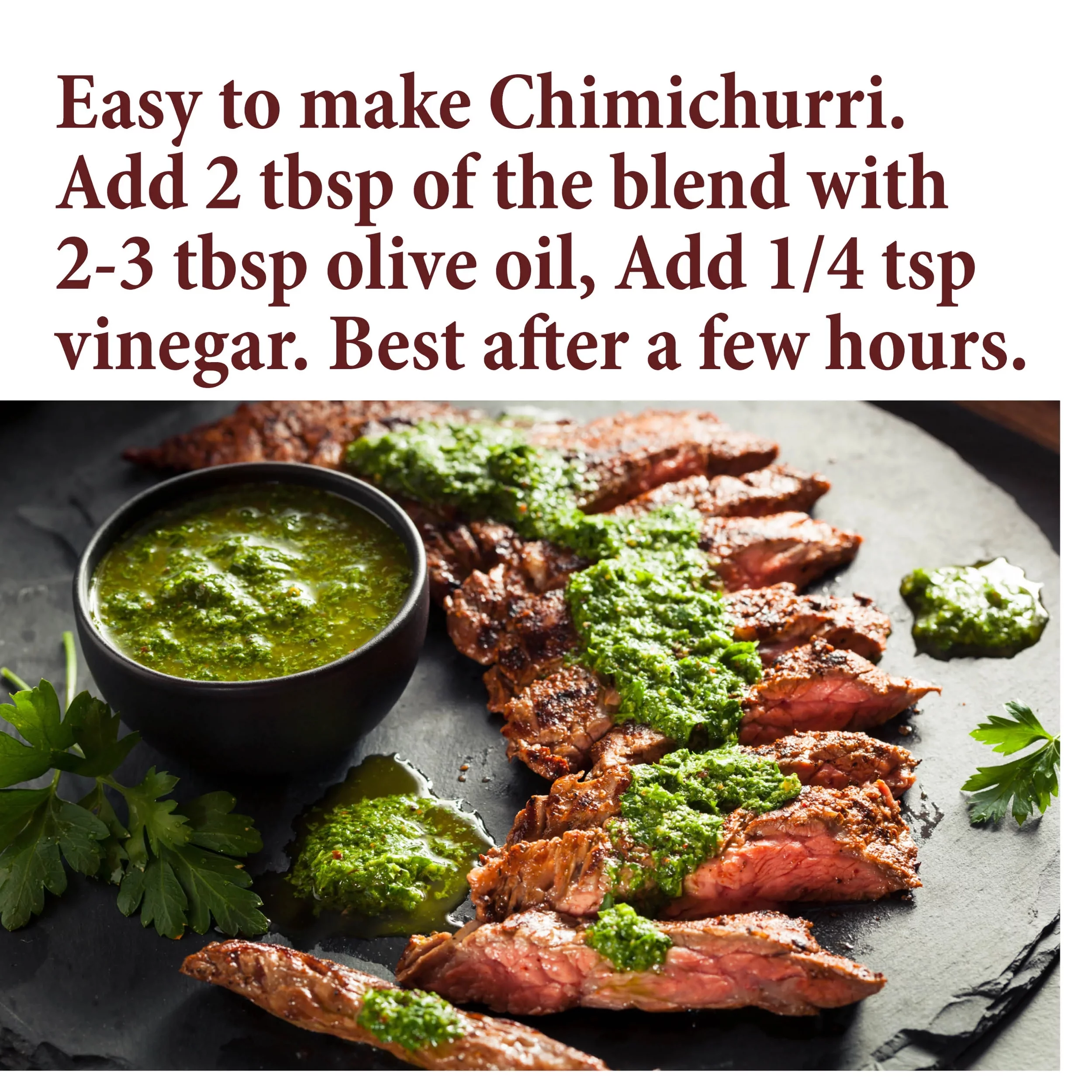 The Spice Way Chimichurri Spice Blend – Argentinan cuisine – All Natural - Resealable Pouch - 32 Oz.