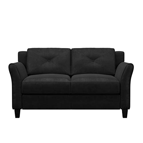 Lifestyle Solutions Harrington Loveseat, Black