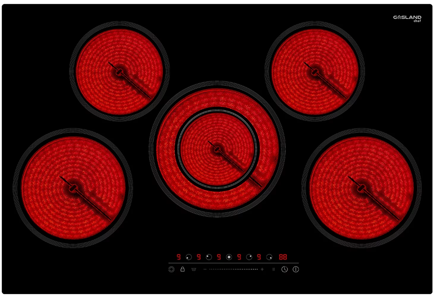 30-in 5 Elements Smooth Surface (Radiant) Black Electric Cooktop