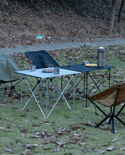 iClimb Ultralight Compact Camping Folding Table with Carry Bag (Blue - S)