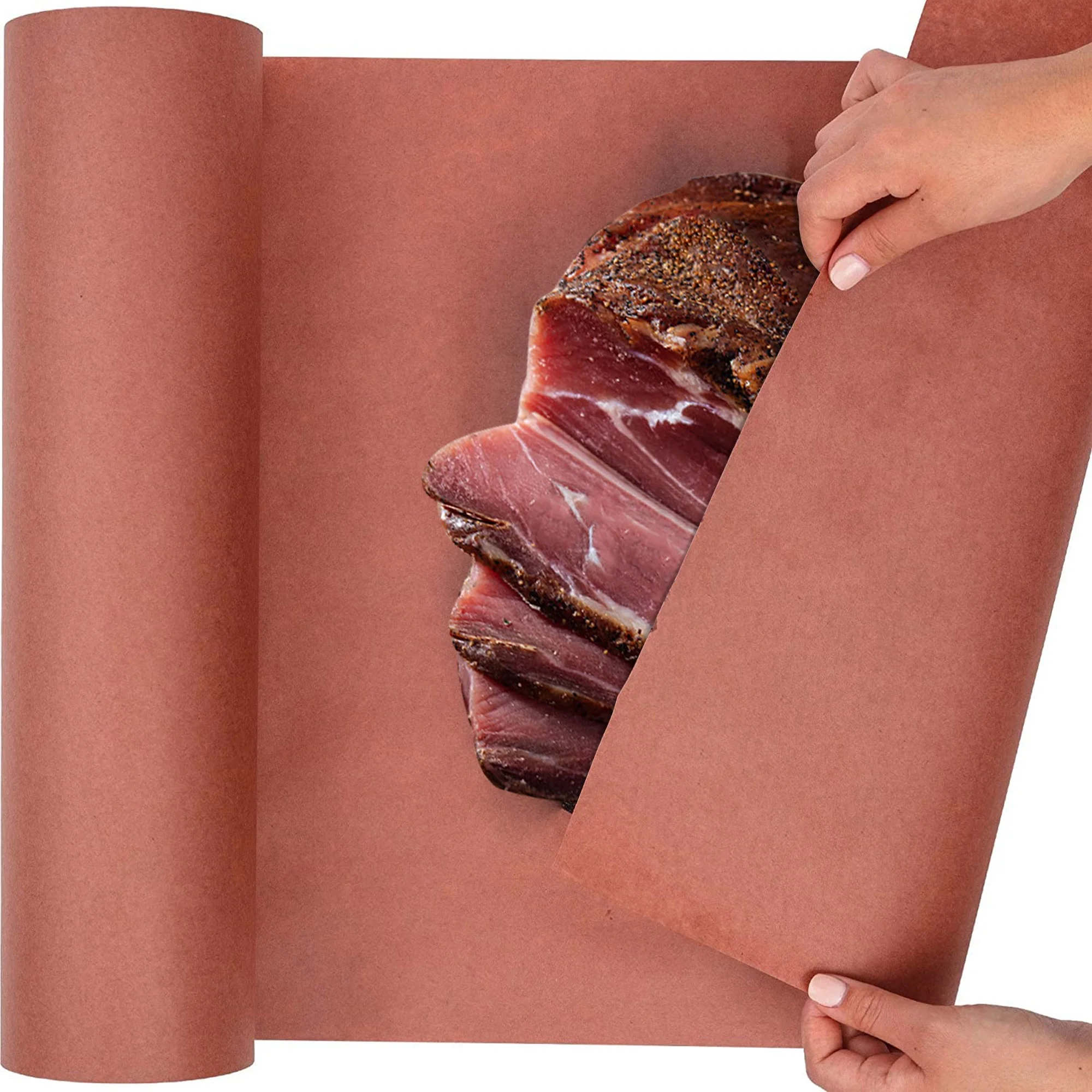 Tripumer Heavy Duty Butcher Paper Roll 24inch X 175feet Barbecue Paper Food Grade Kraft Paper Roll Barbecue Barbecue Paper for Smoked All Kinds of Meats Wraps and Placemats