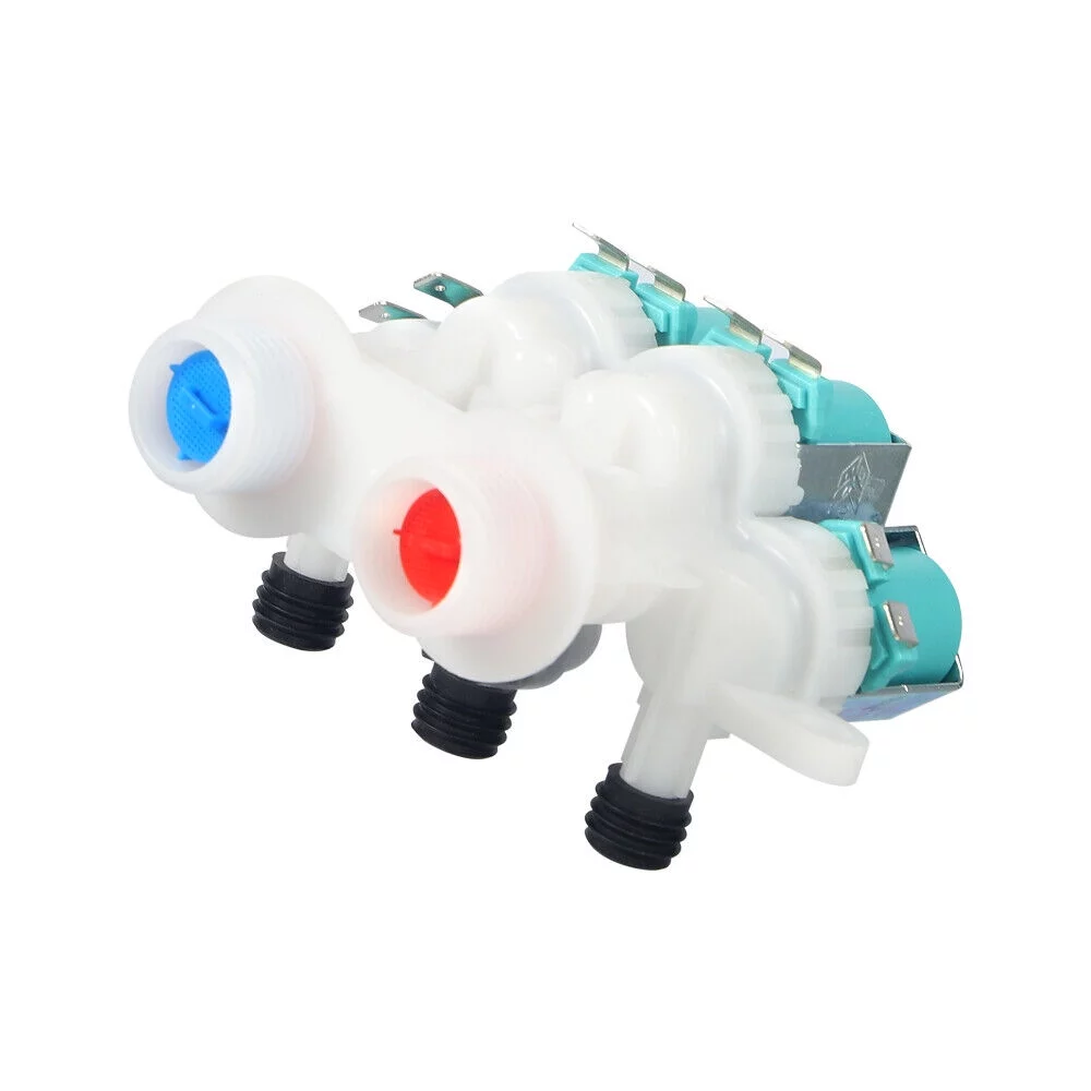 KingFurt Compatible W11165546 Washing Machine Inlet Valve, Plastic, Multi-Color, Fits Maytag Whirlpool KitchenAid, 1-Pack