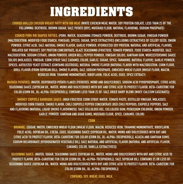 Hungry Man Smokin' Backyard BBQ Frozen Dinner, 15.25 oz - Pack of 8