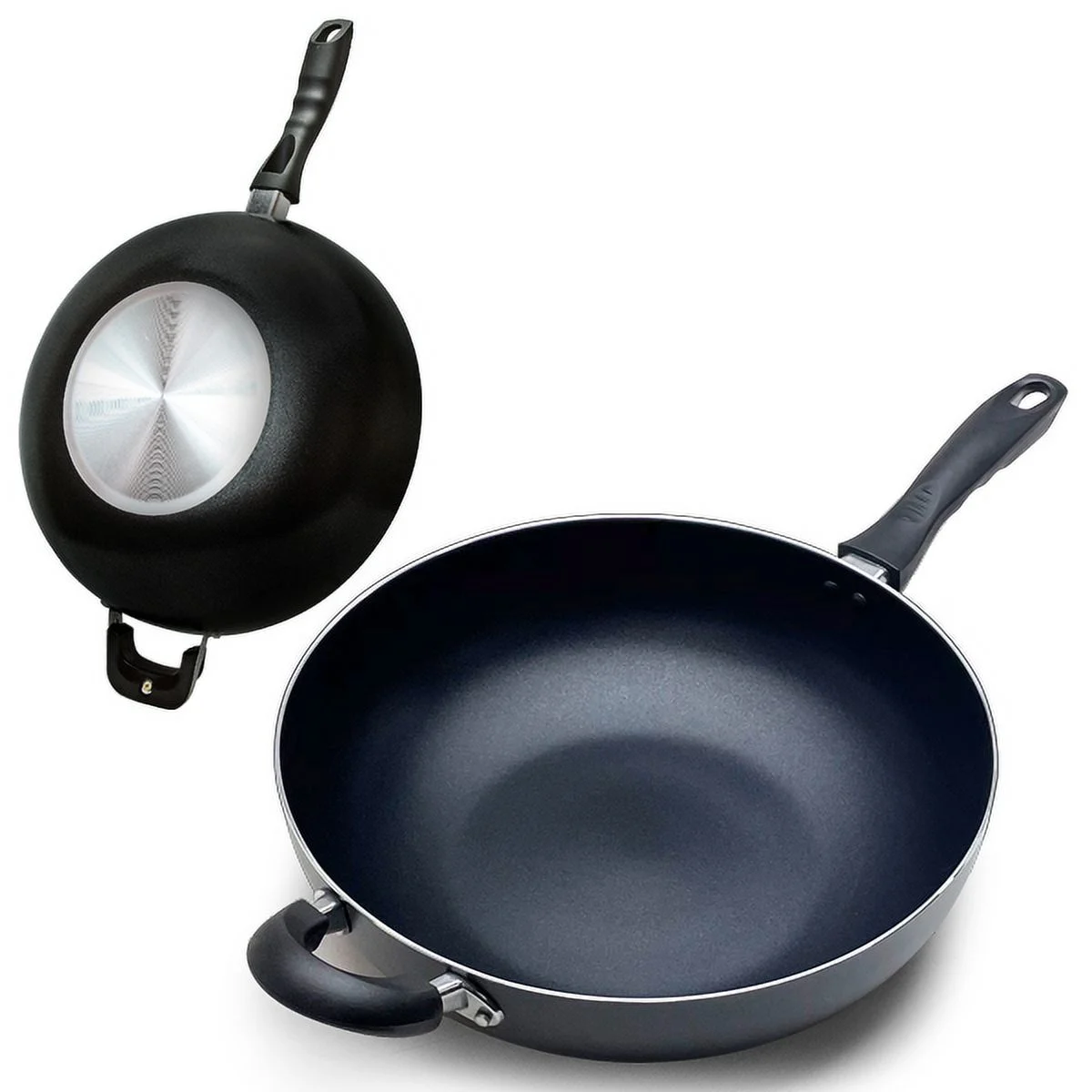 JOYCOOK Wok with Helper Handle 14 inch (34cm) Aluminum Non-Stick