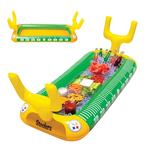 BigMouth Pittsburgh Steelers 4 ft Inflatable Food Cooler Buffet Officially Licensed NFL Fan Gear Ice Serving Pool Drink Bar for Tailgate Parties