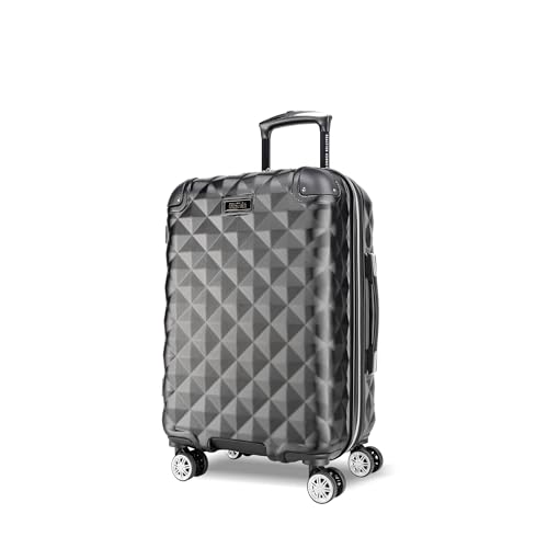 Kenneth Cole REACTION Diamond Tower Collection Lightweight Hardside Expandable 8-Wheel Spinner Travel Luggage, Black, 20-Inch Carry On
