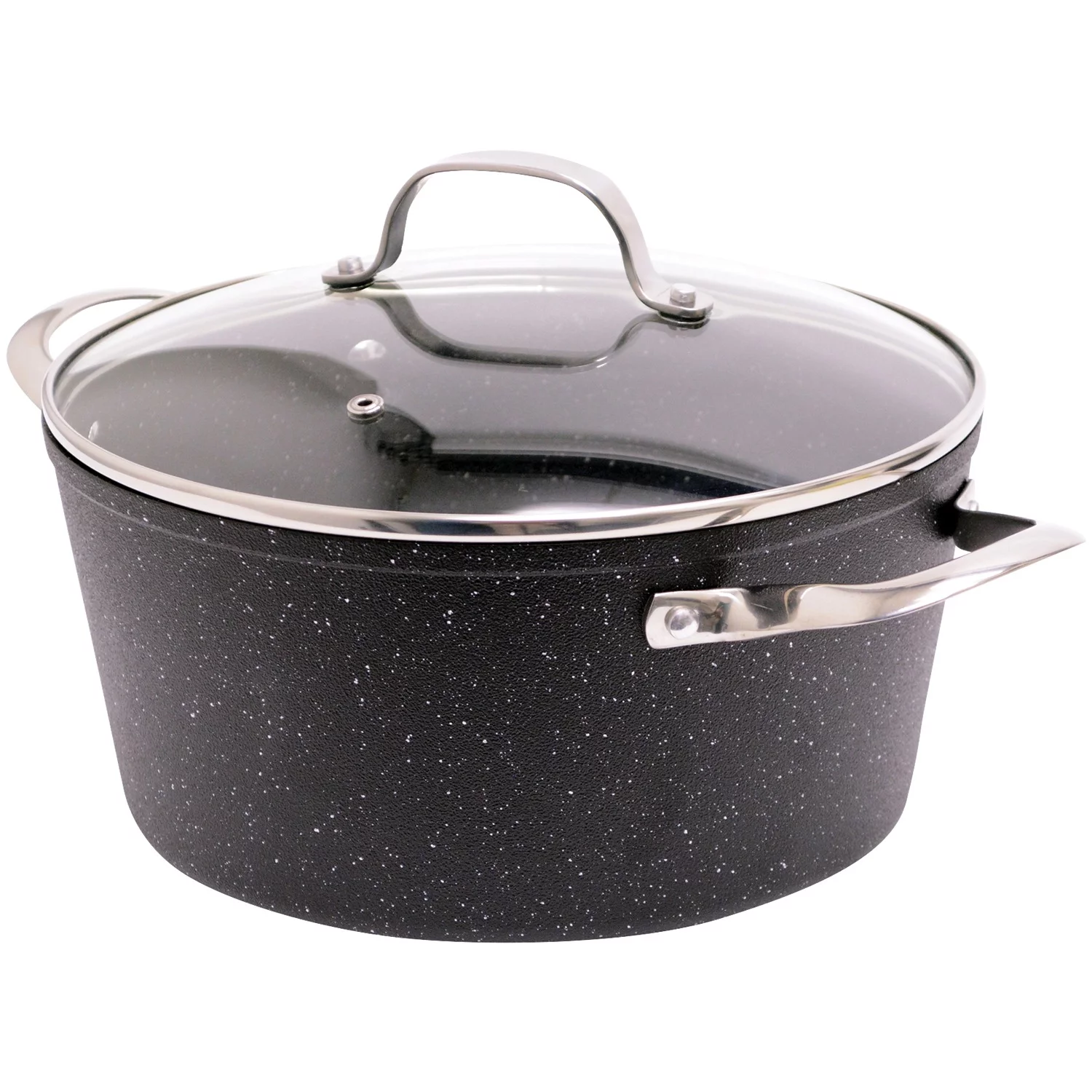 The Rock by Starfrit 060317-002-0000 6 qt Stockpot with Glass Lid