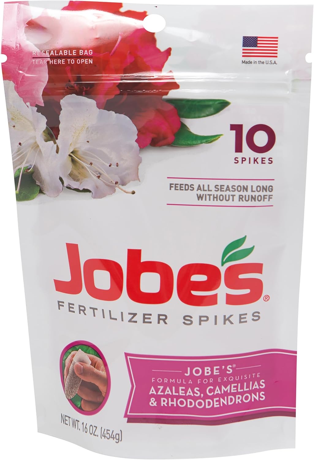 Jobe's Garden Fertilizer Spikes, 10 Count for Acid Loving Plants and 18 Count for Tomato Plants