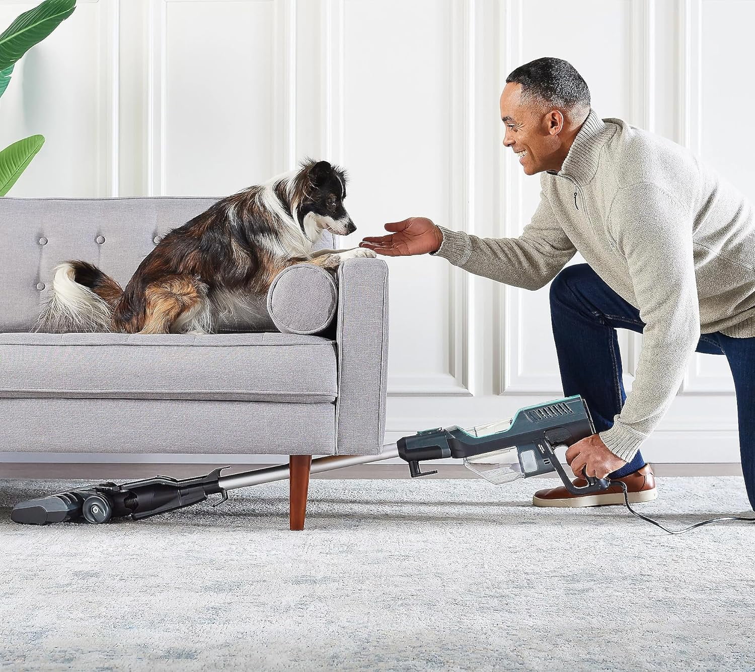 Restored Shark QS101Q Ultralight HyperVelocity Corded Stick/Handheld Vacuum with Pet Multi-Tool, Crevice Tool, and Precision Duster, Red (Factory ) (Refurbished)