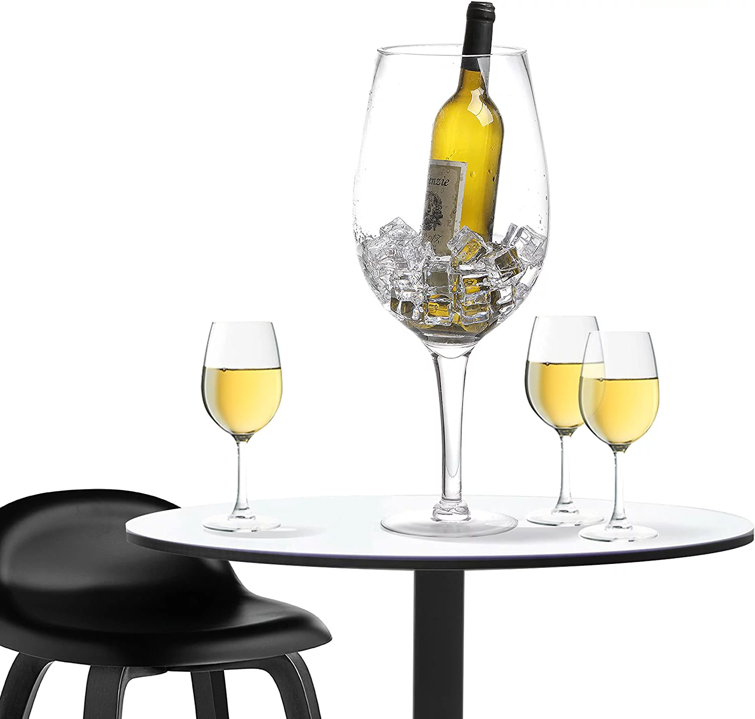 MyGift 20-Inch Giant Clear Wine Glass Novelty Stemware/Champagne Magnum Chiller/Fish Bowl