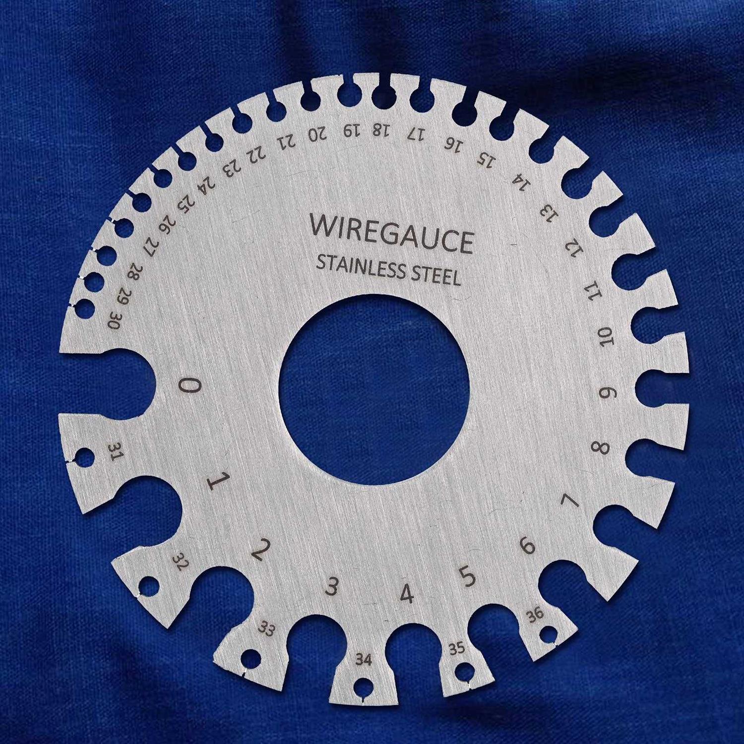 Young4us Metal Sheet Thickness Gauge & Dual-Sided Round Metal Sheet Gauge