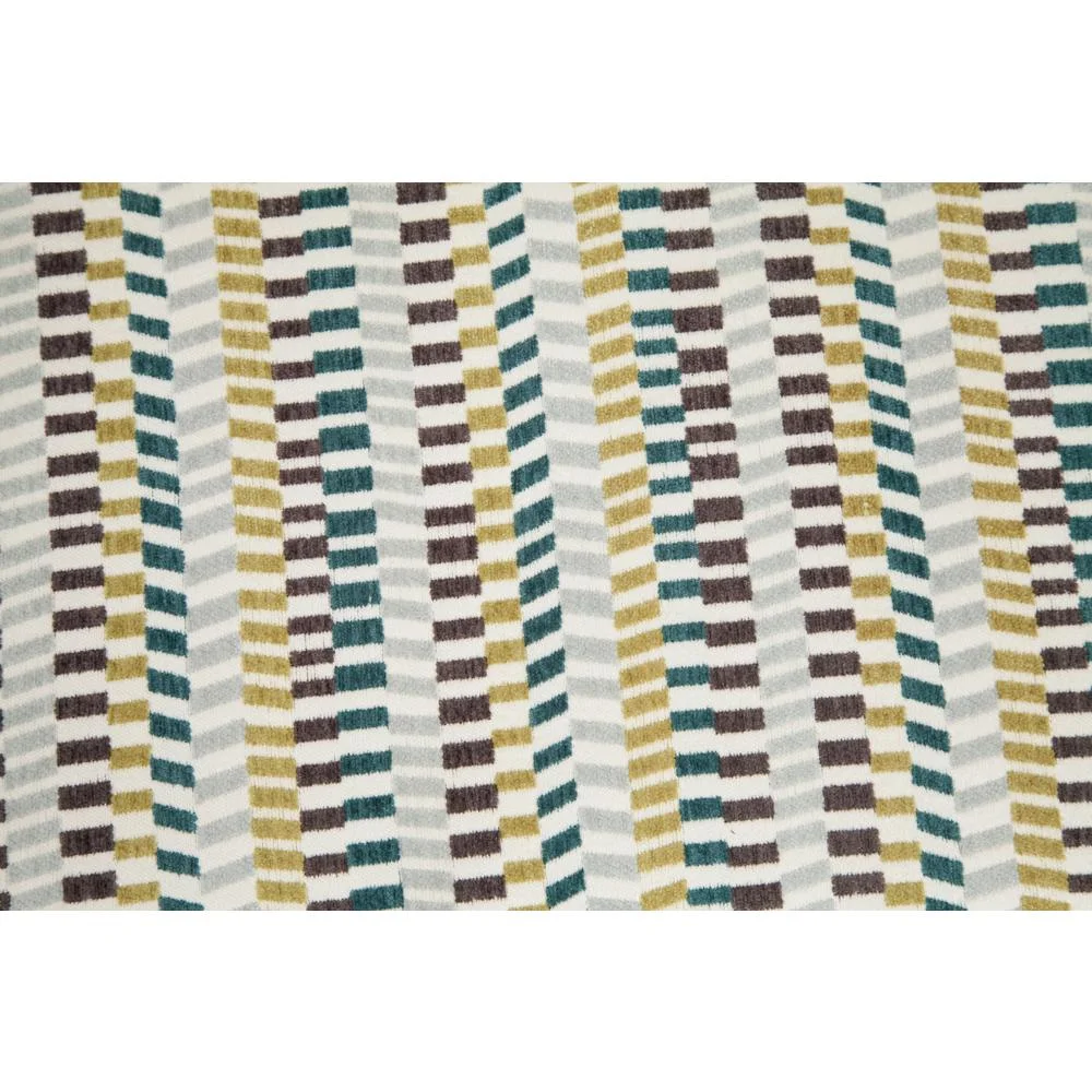 American Furniture Classics Model 8-010-A238V5 Urban Square Arm Green Sofa with Eight Throw Pillows