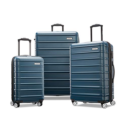 Samsonite Omni 2 Hardside Expandable Luggage with Spinner Wheels, 2-Piece Set (19/24), Lagoon Blue