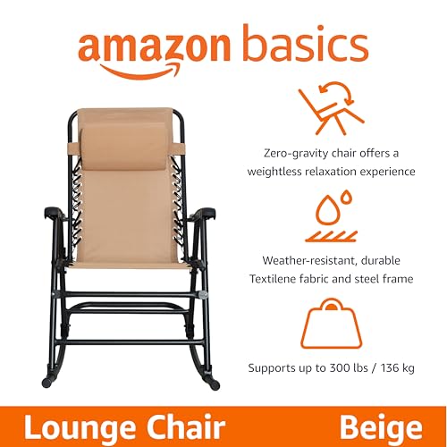 Amazon Basics Foldable Rocking Chair - Blue