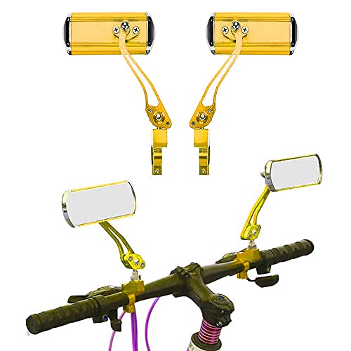 Bike Mirrors Handlebar Rearview Mirror, Bicycle Mirrors for Handlebars 2 pack, Bike Mirrors for Handlebar for Electric Bike, Mountain Bike, and Fixed Gear Bike (Red)