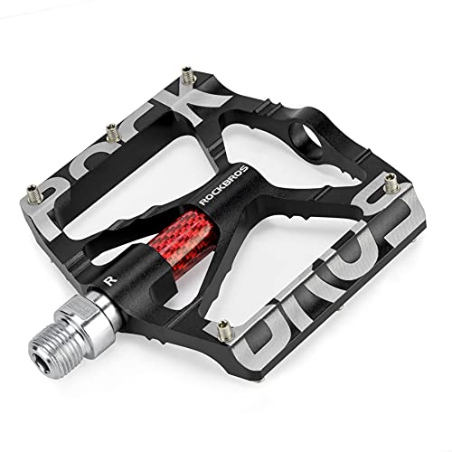 ROCKBROS Mountain Bike Pedals MTB Pedals CNC Non-Slip Lightweight Aluminum Alloy Bicycle Pedals Sealed Bearings Bicycle Platform Pedals 9/16