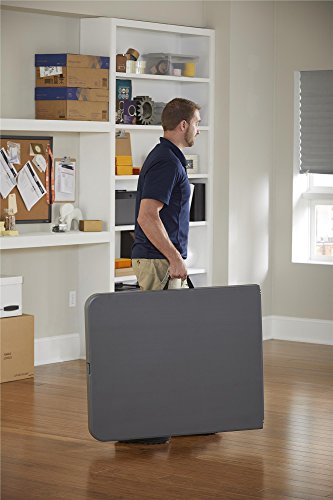 COSCO Molded Folding Banquet Table w/Handle, 6ft, Black