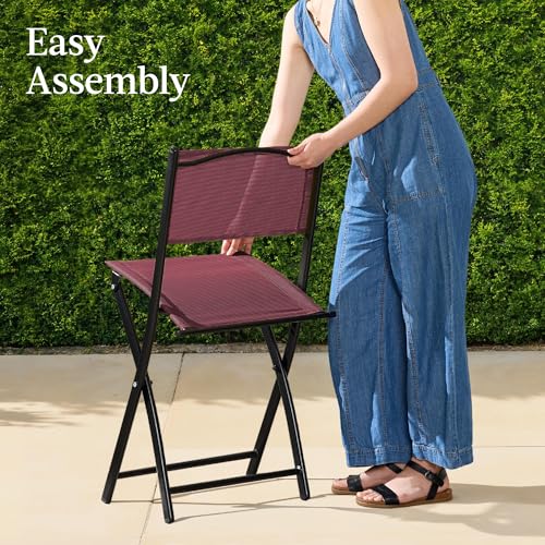 Best Choice Products 3-Piece Patio Bistro Dining Furniture Set w/Glass Tabletop, 2 Folding Chairs, Steel Frame, Polyester Fabric - Gray