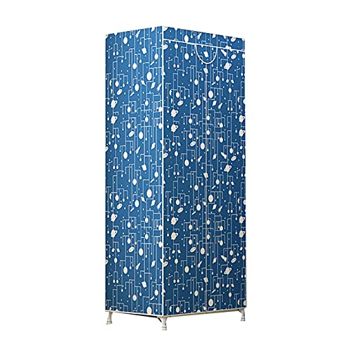 Locker Wardrobe Free Assembly Fabric Storage Box Fully Enclosed Oxford Cloth Reinforced Wardrobe Washable High Foot Design Thickened Steel Pipe Dorm Room Rental Room (Color : A, Size : 70X45X150cm)
