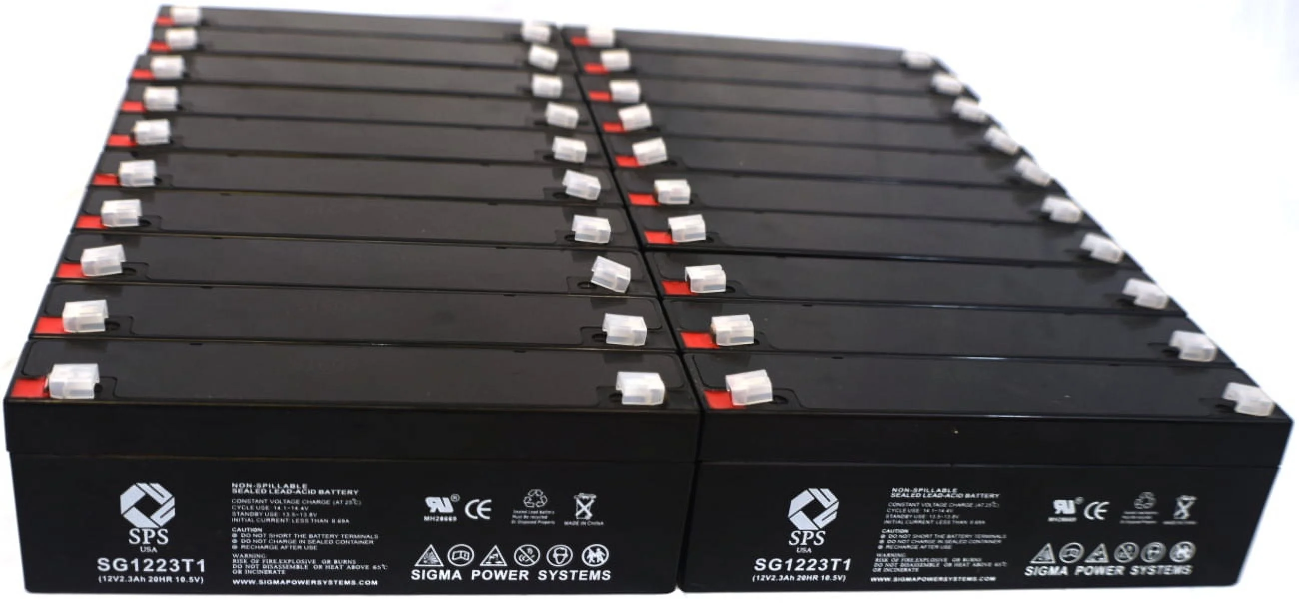 SPS Brand 12V 2.3 Ah Replacement Battery (SG1223T1) for Avi VOLUMETRIC PUMP (24 Pack)