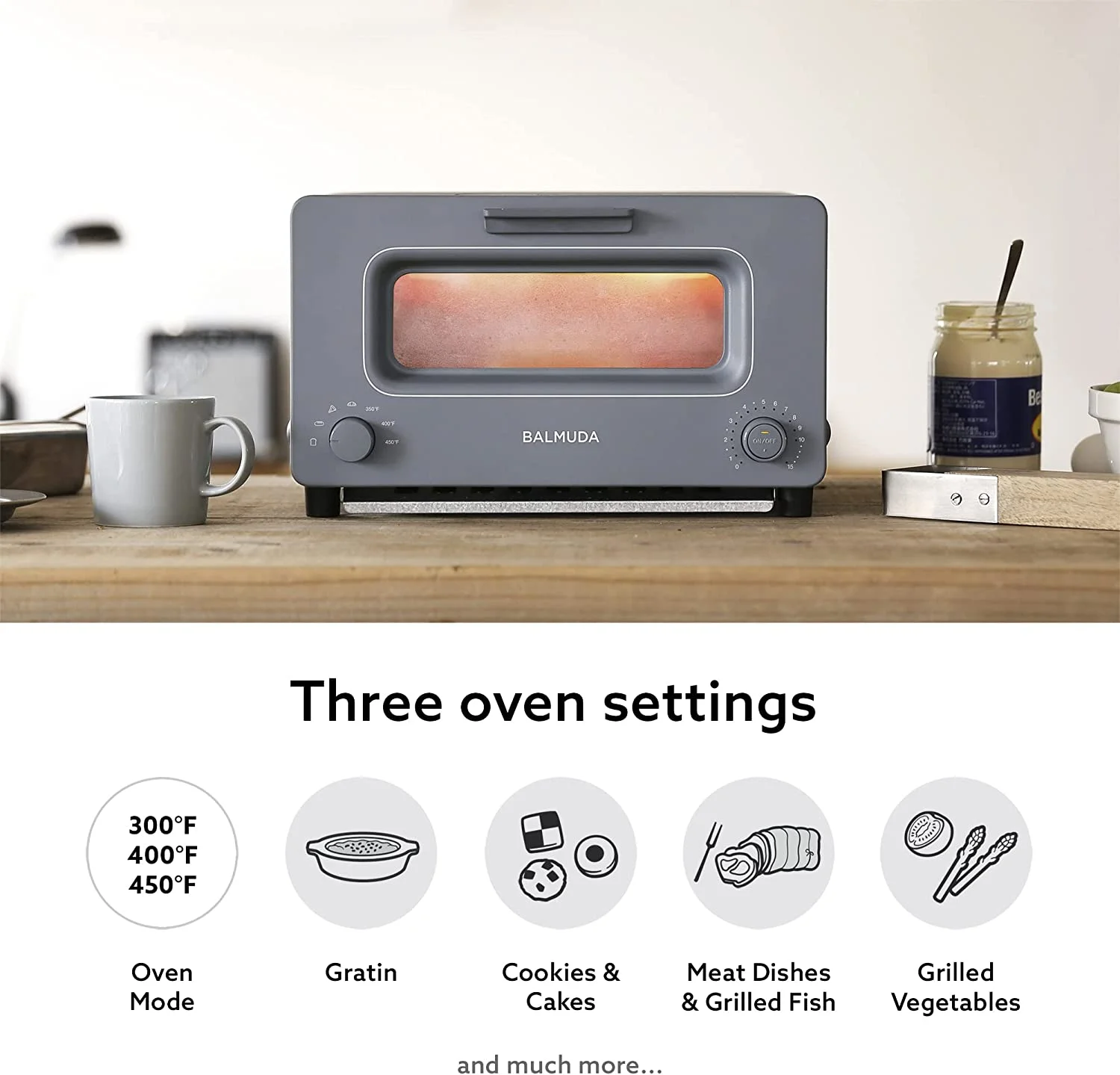 OUWI The Toaster | Steam Oven Toaster | 5 Cooking Modes - Sandwich Bread, Artisan Bread, Pizza, Pastry, Oven | Compact Design | Baking Pan | K01M-GW | Gray | US Version