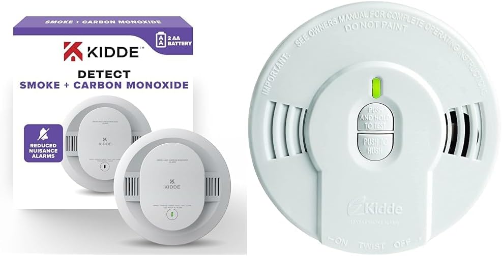 Kidde Smoke & Carbon Monoxide Detector with Smoke Detector, 10-Year Battery