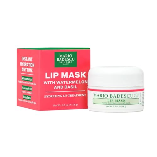 Mario Badescu Lip Mask, Overnight Lip Treatment Enriched With Skin Softening Coconut Oil and Hydrating Shea Butter